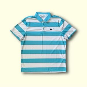 Men’s Nike Golf Dri Fit Polo Shirt Stripped Size XL